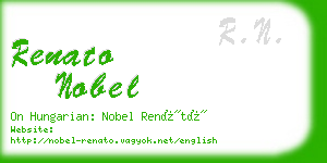 renato nobel business card